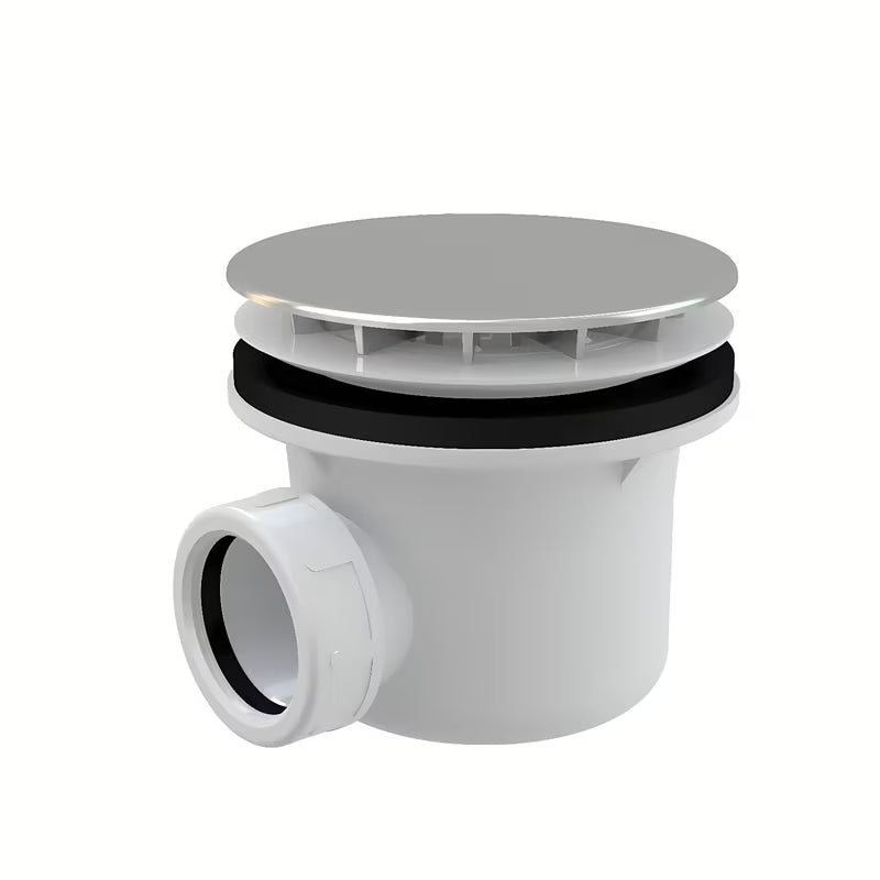 Chromuotas sifonas Alca pro dušo padėklui su nutekėjimo anga Ø90 mm