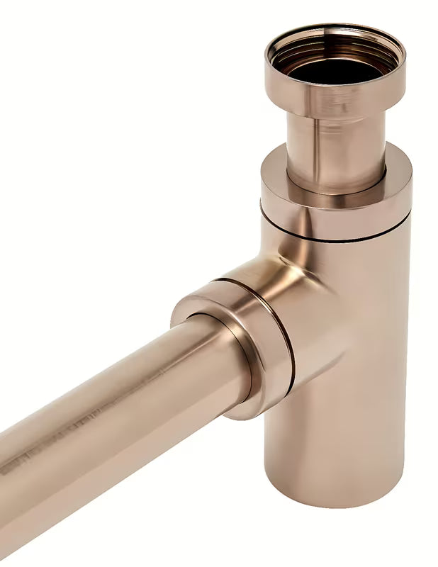 Alca Individual praustuvo sifonas DN32, rose gold matinės spalvos, su metaline rozete