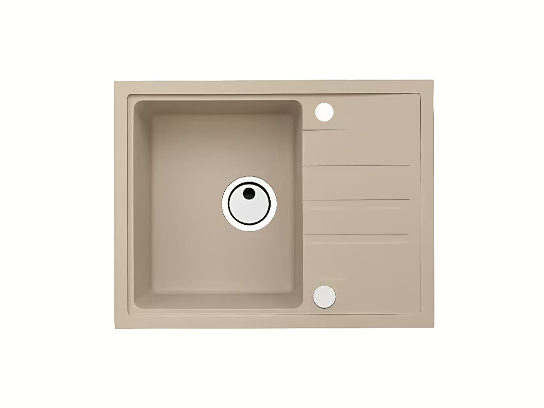Alveus Intermezzo 30 granitinis virtuvės plautuvė su nusausinimo plokštuma, spalva beige