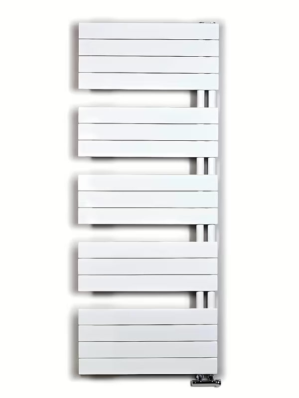 Baltas kombinuotas vonios rankšluosčių džiovintuvas Anima Oliver 151x60 cm, tinkamas ir pro rankšluosčių džiovinimui.