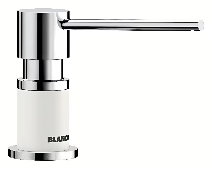 Baltos ir chromo spalvos indų ploviklio dozatorius Blanco Lato su viršutiniu pripildymu