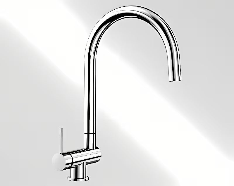Blanco Coressa-F svirtinis virtuvinis maišytuvas montuoti prieš langą, chromo spalvos, su svirtimi kairėje