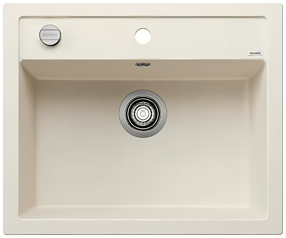 Granitinis virtuvės plautuvė Blanco Dalago 6 balta soft pro, viršutinis montavimas ant stalviršio