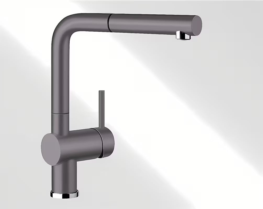 Blanco Linus - S virtuvinis maišytuvas su ištraukiamu dušeliu, pilko akmens spalvos, Silgranit-look