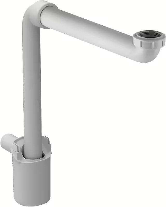 Baltas vietą taupantis sifonas Duravit su G 1/4" jungtimi ir 32 mm nuotaku