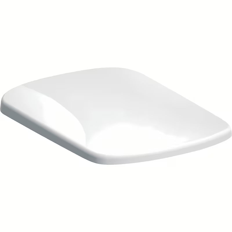 Balta KLOZETO dangtis Geberit Selnova iš duroplasto su softclose technologija ir greito nuėmimo vyriais.