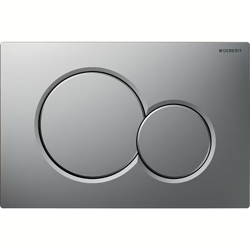 Vandens nuleidimo Mygtukas Geberit Sigma01, matinio chromo spalvos, pro potinkiniam bakeliui Geberit Sigma