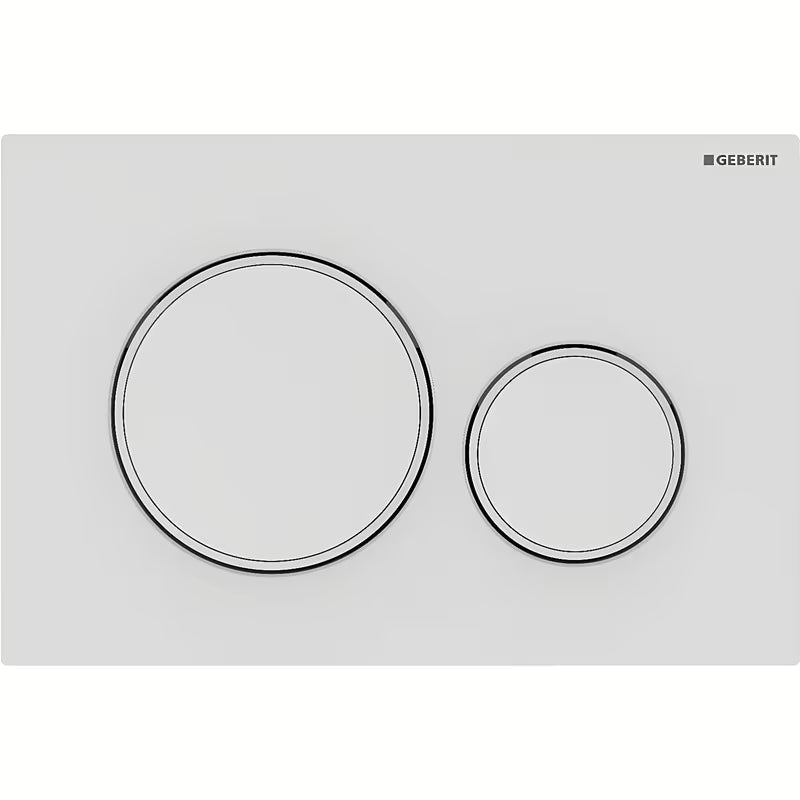 Geberit Sigma20 vandens nuleidimo mygtukas matinės baltos spalvos pro DualFlush potinkiniams bakeliams Geberit Sigma