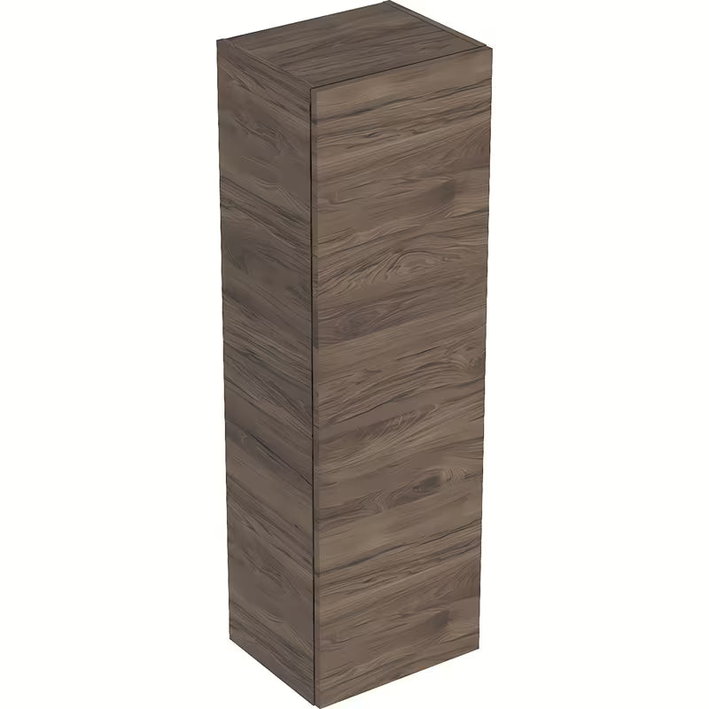 Geberit Smyle Square pakabinama aukšta vonios spintelė 36x118x30 cm, riešuto dekoro