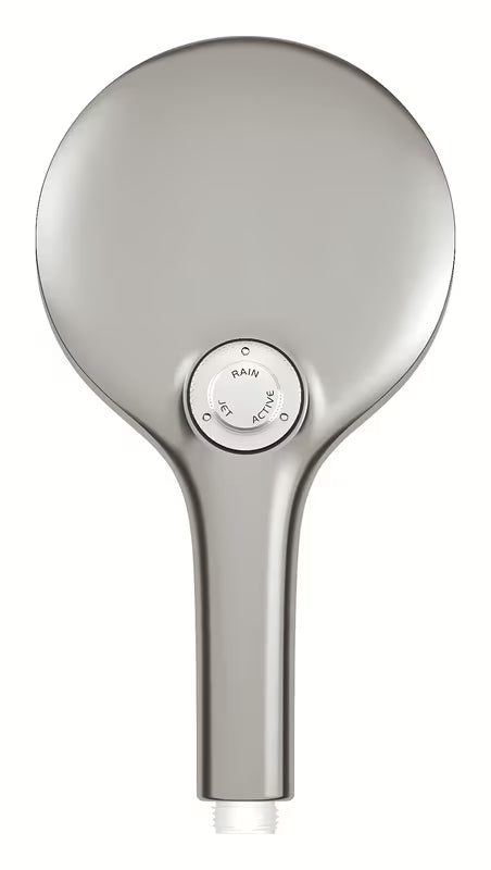 Rankinis dušas Grohe Rainshower 130 SmartActive, spalva supersteel, su trimis srovės režimais