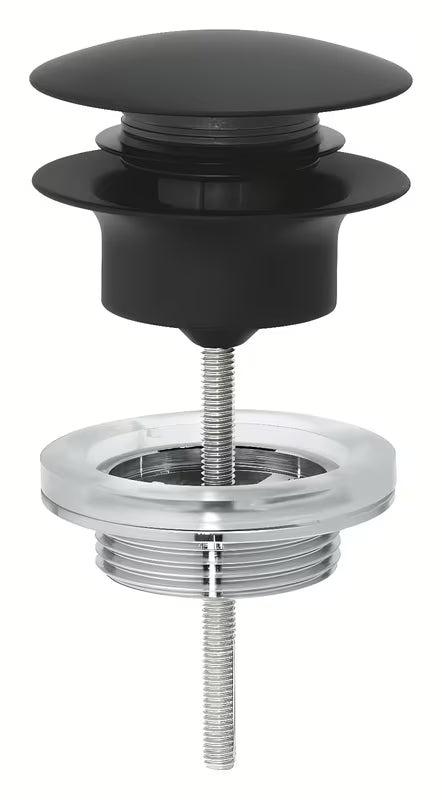 Praustuvo dugno vožtuvas Grohe Phantom Black spalvos su click-clack dugno vožtuvu