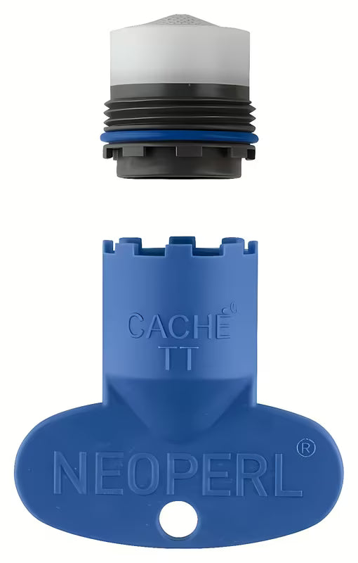 Grohe aeratorius su išoriniu sriegiu M16,5x1 pro taupi vandens srovė, pridedamas montavimo raktas.