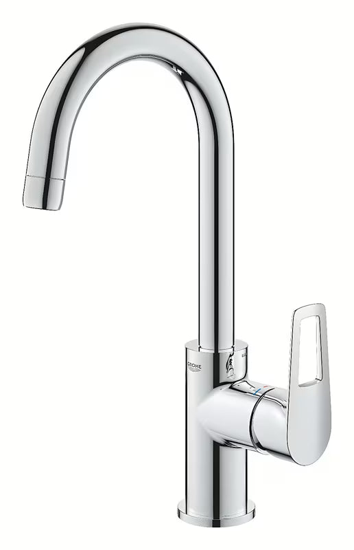 Grohe bauloop aukšta svirtinis praustuvo maišytuvas chromo spalvos su praustuvo dugno vožtuvas.