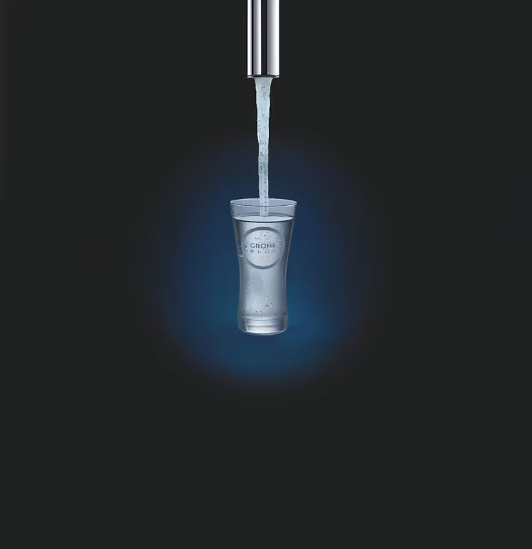 Chromuotas virtuvinis maišytuvas Grohe Blue Home Duo su filtru, su aušinimu ir ištraukiamu aeratoriumi
