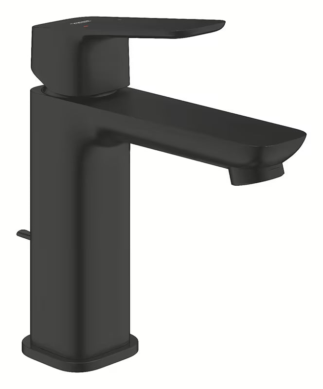 Grohe Cubeo praustuvo maišytuvas, juodos matinės spalvos, su svirtiniu valdymu ir dugno vožtuvu