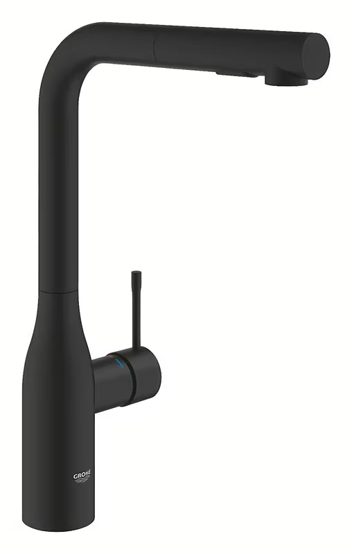 Grohe Essence virtuvinis maišytuvas su ištraukiamu dušeliu matinės phantom black apdailos
