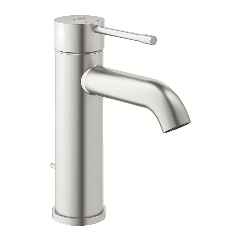 Praustuvo svirtinis maišytuvas Grohe Essence New su aukštu snapu ir supersteel paviršiumi.