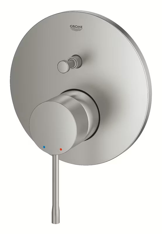Potinkinė dušo maišytuvas Grohe Essence New, supersteel apdailos, su svirtiniu valdymu ir 2 krypčių perjungikliu.