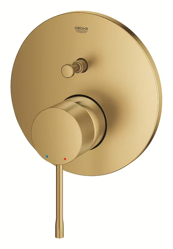 Potinkinė dušo maišytuvas Grohe Essence New Brushed Cool Sunrise spalvos, su svirtimi ir 2 krypčių perjungikliu.