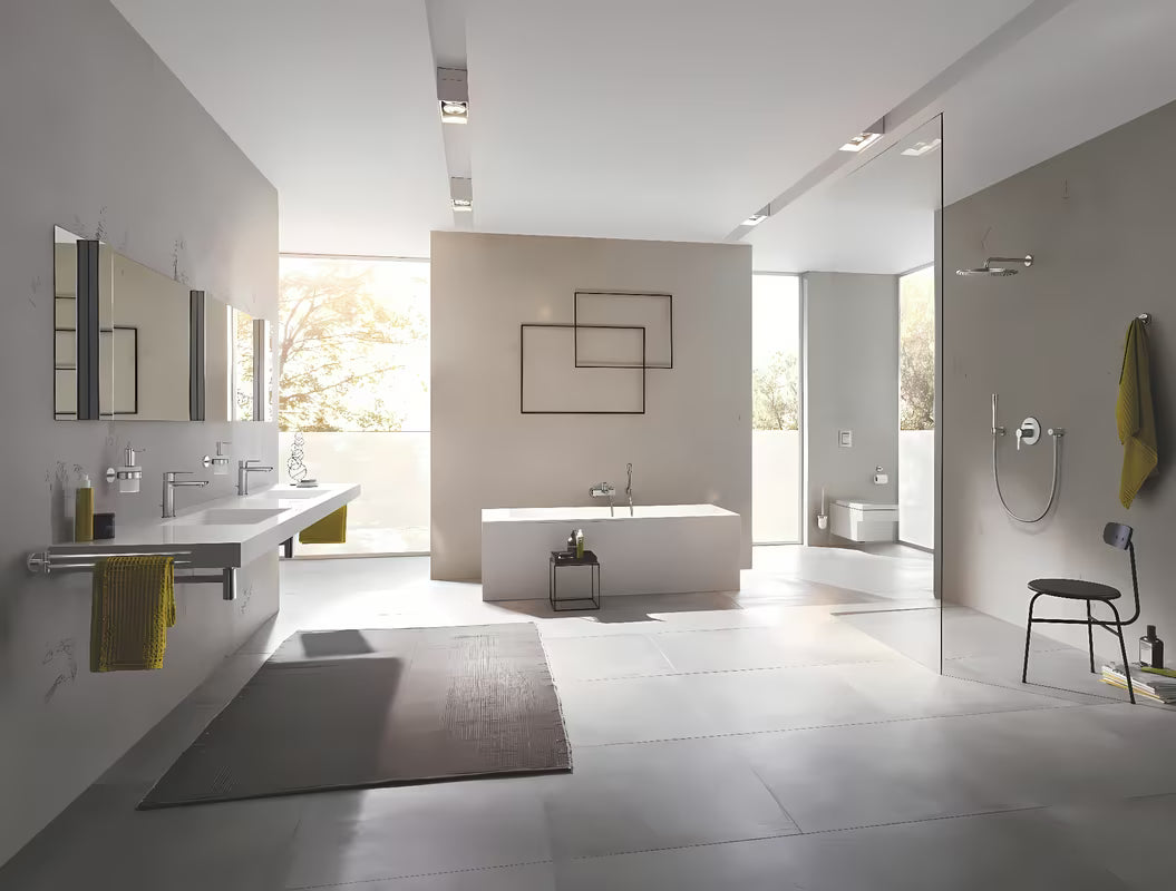 Rankšluosčio laikiklis Grohe Essentials su dviem pasukamais laikikliais, matinės apdailos supersteel