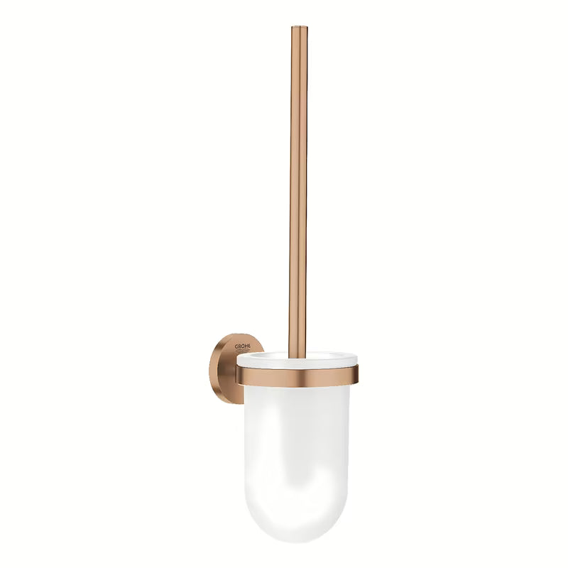 WC šepečiai Grohe Essentials rinkinys, brushed warm sunset apdaila, su paslėptu tvirtinimu prie sienos.