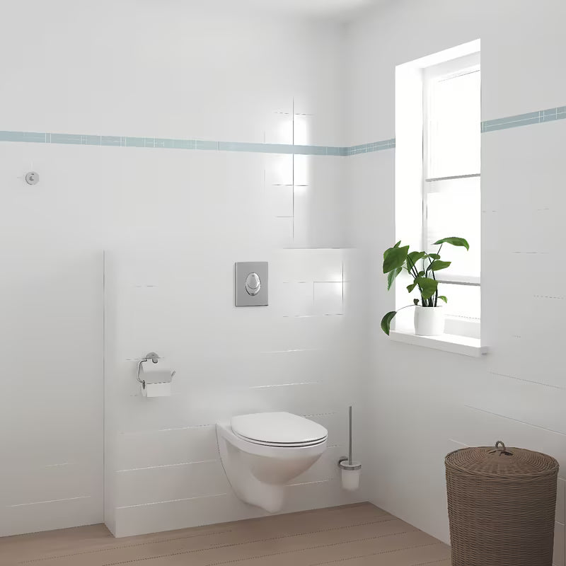 Chromuotas vonios aksesuarų rinkinys Grohe Essentials su kabliuku, su dangteliu popieriaus laikikliu ir KLOZETAS šepečiu