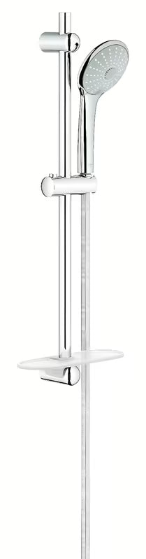 Chrominis dušo komplektas Grohe Euphoria 110 Massage su rankiniu dušu, stovu, žarna ir lentynėle