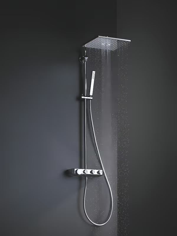 Chrominis dušo sistema Grohe Euphoria smartcontrol su termostatu, 310 mm viršutiniu dušu ir rankiniu dušu