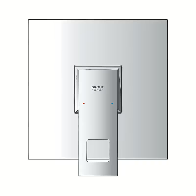 Potinkinė svirtinis dušo maišytuvas Grohe Eurocube chromo spalvos, su metaline plokštele ir svirtimi