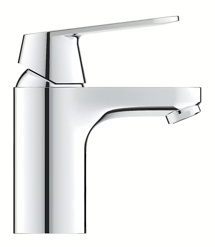Chromo spalvos praustuvo maišytuvas Grohe Eurosmart Cosmopolitan su svirtiniu valdymu ir lygiu korpusu be praustuvo dugno vožtuvas