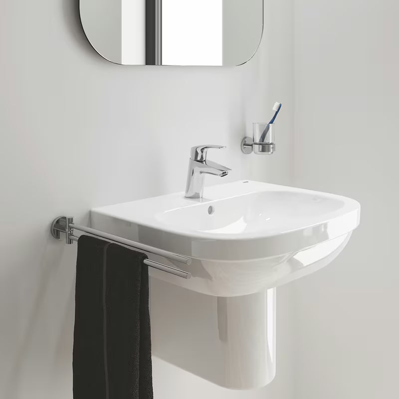 Chromo spalvos svirtinis stovintis praustuvo maišytuvas Grohe Eurosmart New be praustuvo dugno vožtuvas