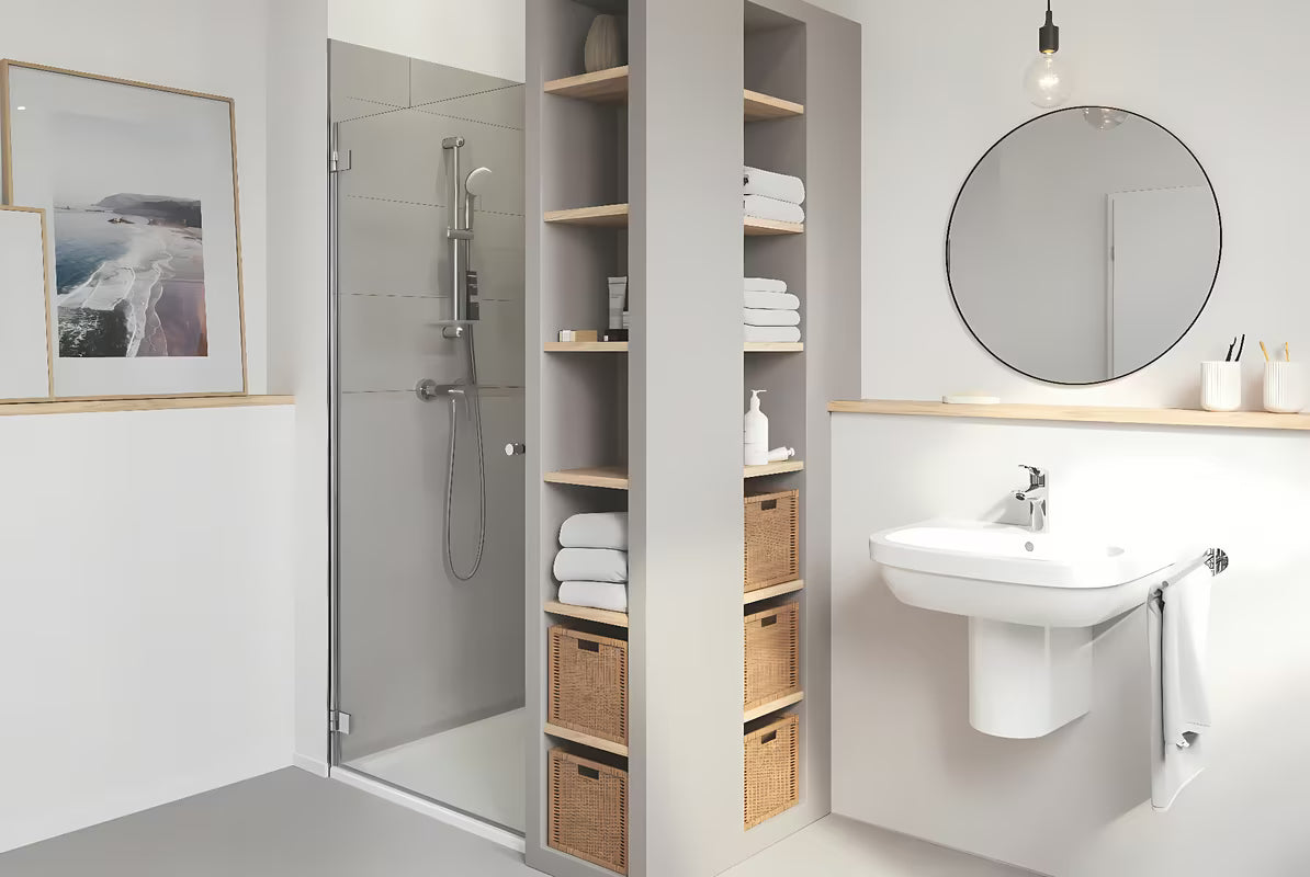 Grohe Eurosmart New svirtinis stovintis praustuvo maišytuvas chromo spalvos be praustuvo dugno vožtuvas