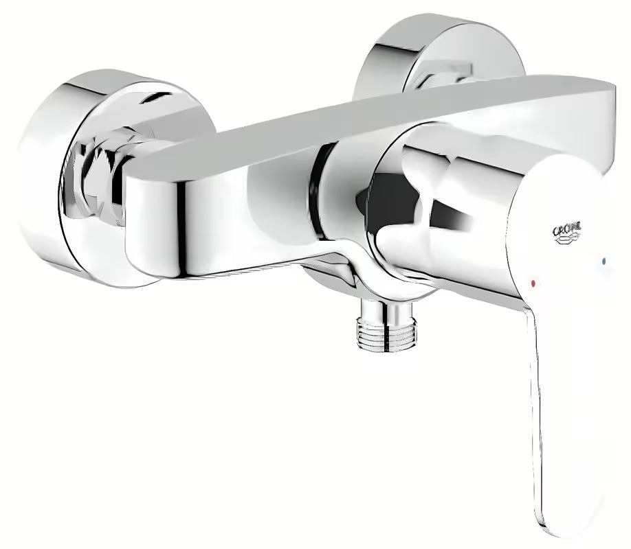 Chromuotas sieninė svirtinis dušo maišytuvas Grohe Eurostyle Cosmopolitan su Grohe SilkMove technologija