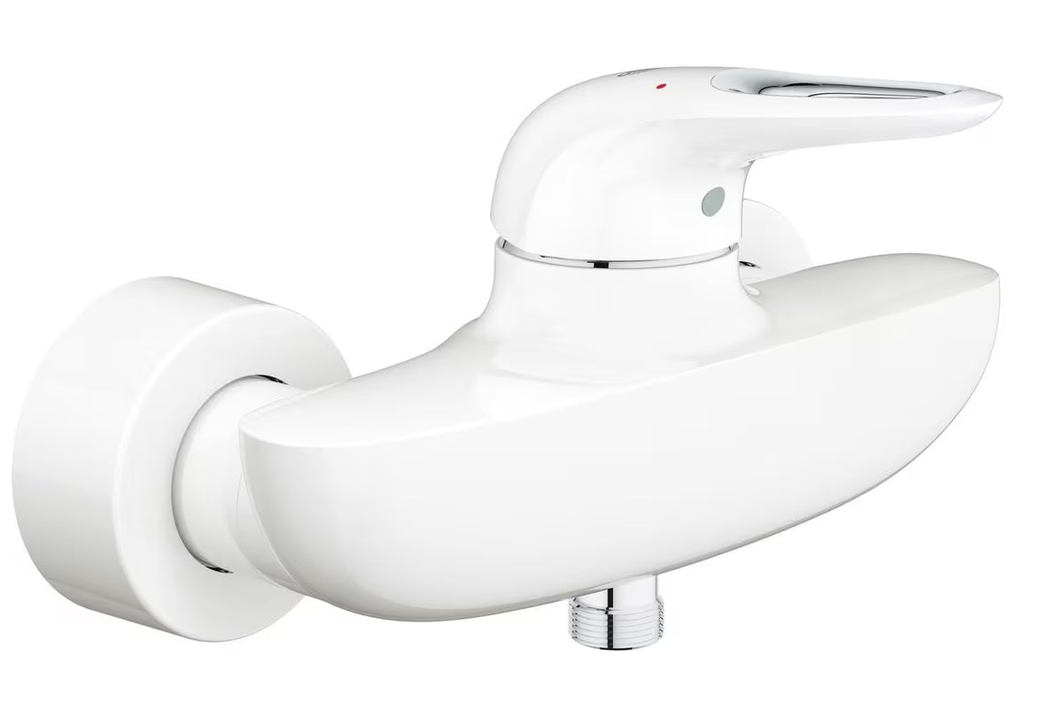 Grohe Eurostyle New svirtinis sieninė dušo maišytuvas, apdaila – Moon White chromas