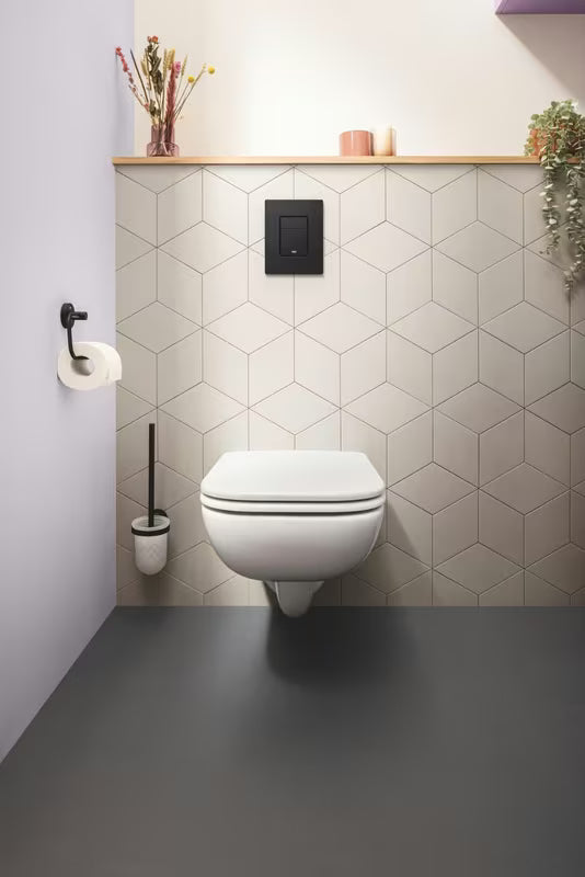 Vandens nuleidimo Mygtukas Grohe Even matt black apdailos su dvigubu nuleidimu