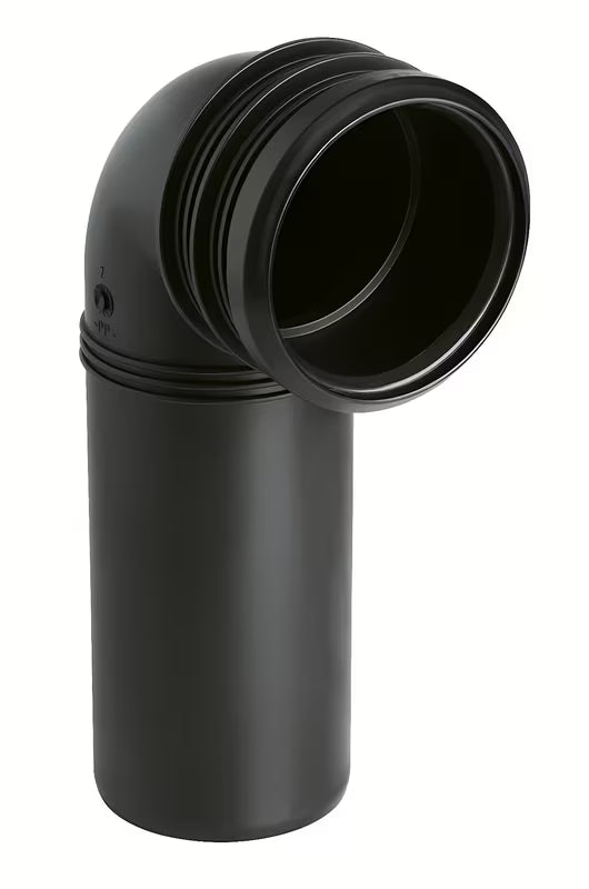 Nuotekų alkūnė Grohe juodos spalvos pro DN90, 90° kampo