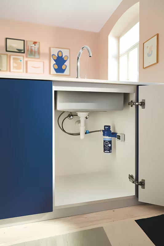 Chromuotas virtuvinis maišytuvas Grohe Blue Pure 2022 su atskira svirtele pro filtruotam vandeniui