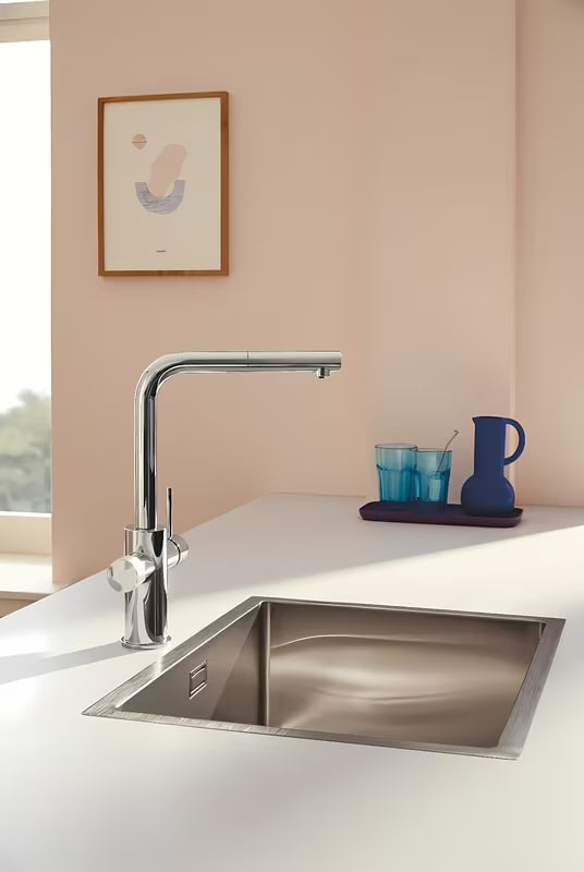 Grohe Blue Pure 2022 svirtinis virtuvinis maišytuvas su filtravimo funkcija, chromas