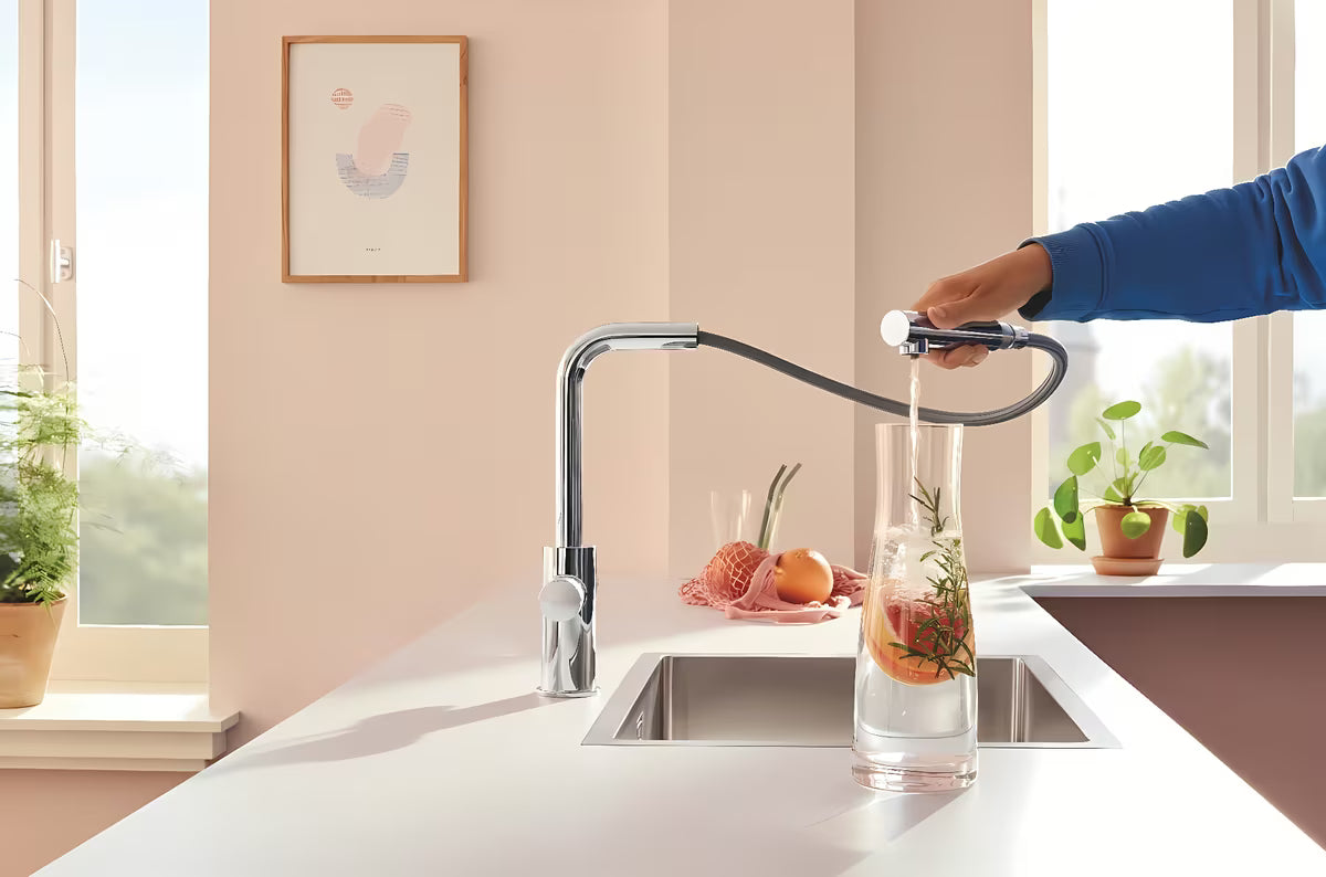 Grohe Blue Pure 2022 svirtinis virtuvinis maišytuvas su filtravimo funkcija, chromas
