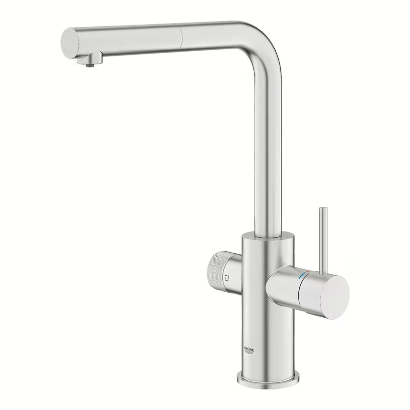 Grohe Blue Pure 2022 virtuvinis maišytuvas su filtravimo funkcija, supersteel apdailos
