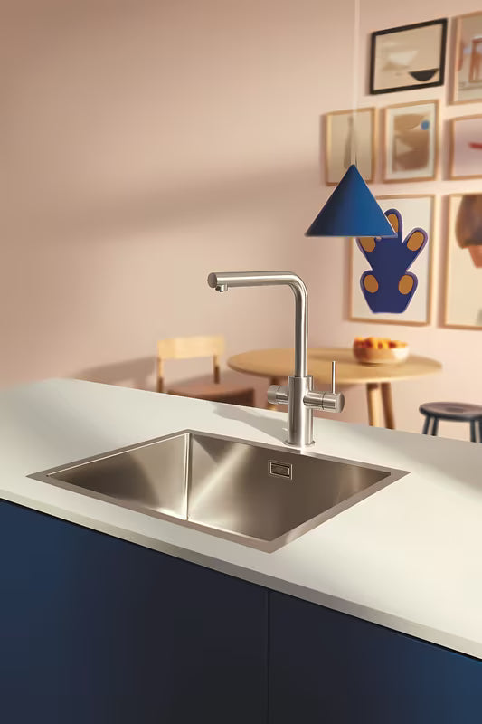 Grohe Blue Pure 2022 virtuvinis maišytuvas su filtravimo funkcija, supersteel apdailos