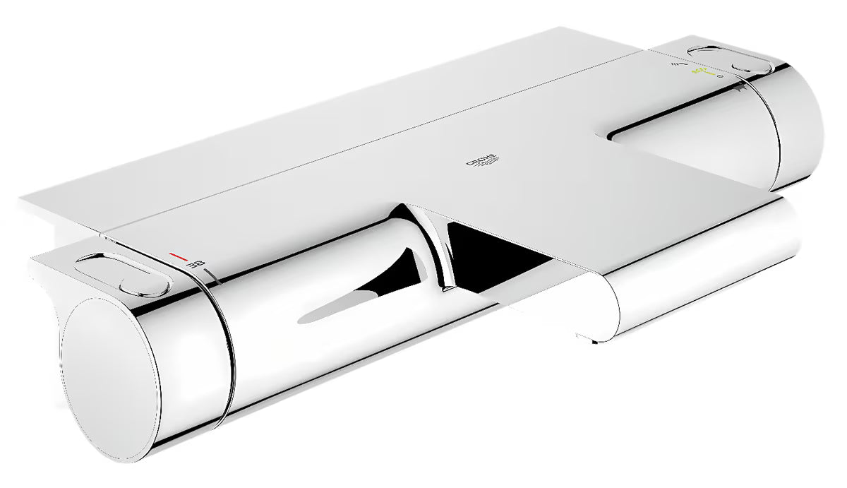 Chromo spalvos termostatinė vonios ir dušo maišytuvas Grohe Grohtherm 2000 su CoolTouch ir vonios / dušo perjungikliu