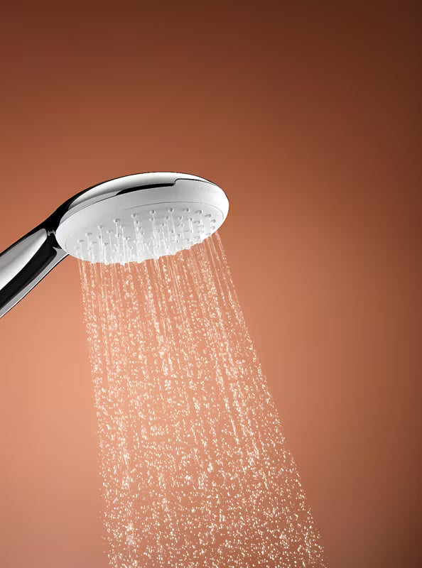 Grohe Grohtherm 500 termostatinė dušo maišytuvas chromo spalvos su dušo komplektu ir stovu