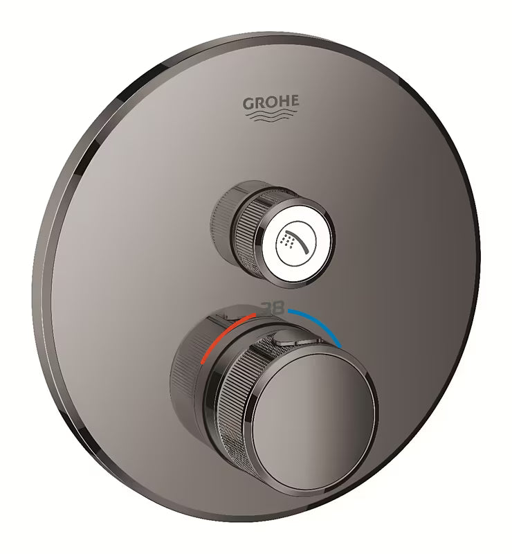 Potinkinė termostatinė dušo maišytuvas Grohe Grohtherm smartcontrol, spalva hard graphite