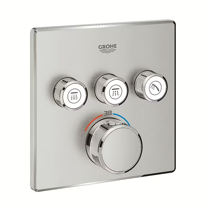 Grohe Grohtherm smartcontrol potinkinė termostatinė dušo maišytuvas, apdaila supersteel