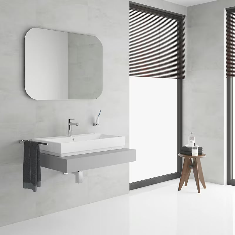 Chromuotas svirtinis praustuvo maišytuvas Grohe Lineare su click-clack ir minimalistinio dizaino