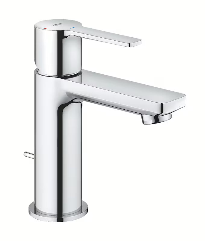 Chromuotas praustuvo maišytuvas Grohe Lineare su svirtiniu valdymu ir trumpu snapu