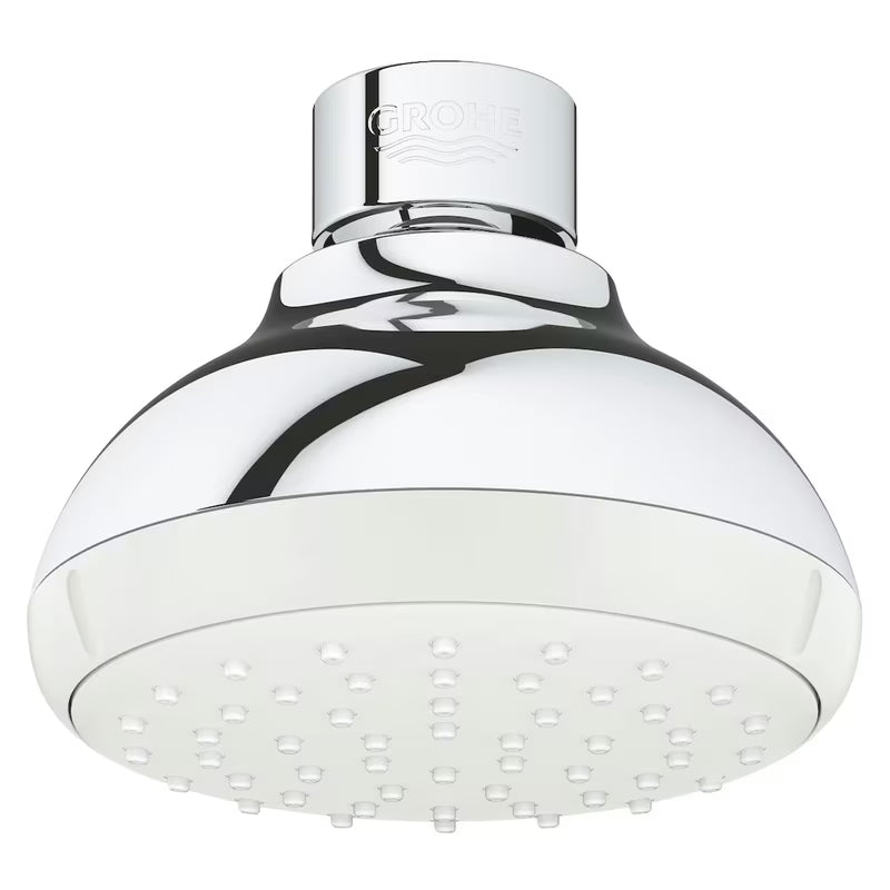 Chromuota viršutinis dušas Grohe New Tempesta Classic su Rain srove ir rutuliniu šarnyru