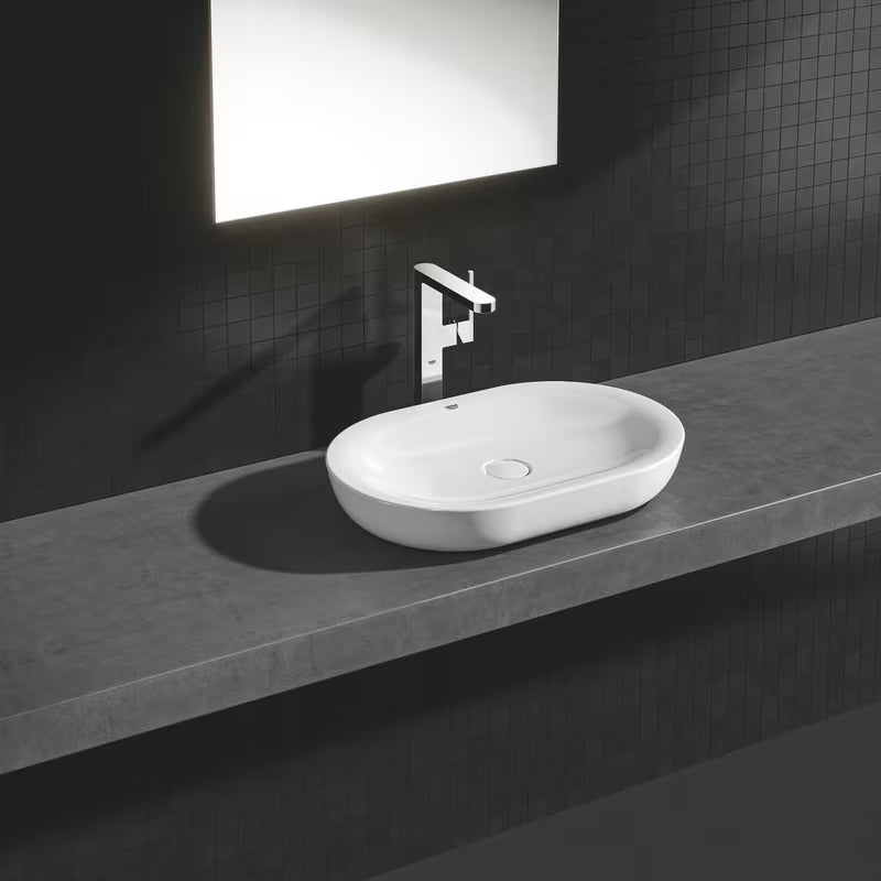 Aukšta svirtinis praustuvo maišytuvas Grohe Plus chromo spalvos pro laisvai pastatomi praustuvai