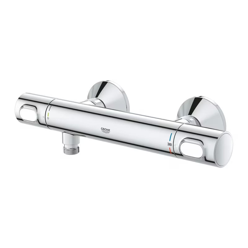 Termostatinė sieninė dušo maišytuvas Grohe Precision Flow chromo spalvos su SafeStop ir EcoJoy